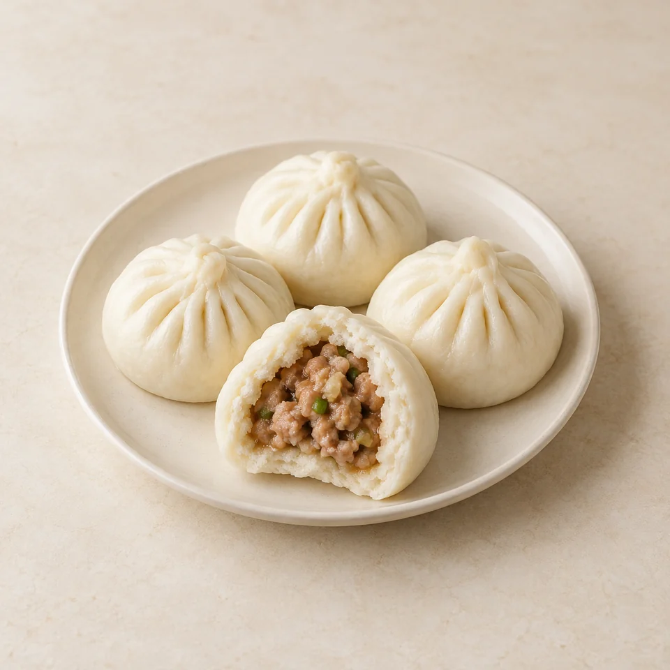 Steamed Pork Bun — ai-generated illustration
