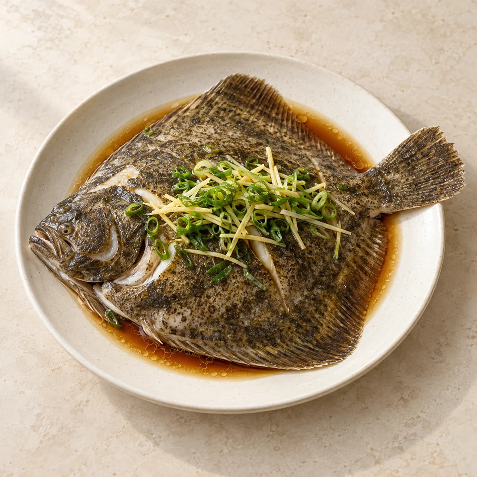 Steamed Turbot — ai-generated illustration