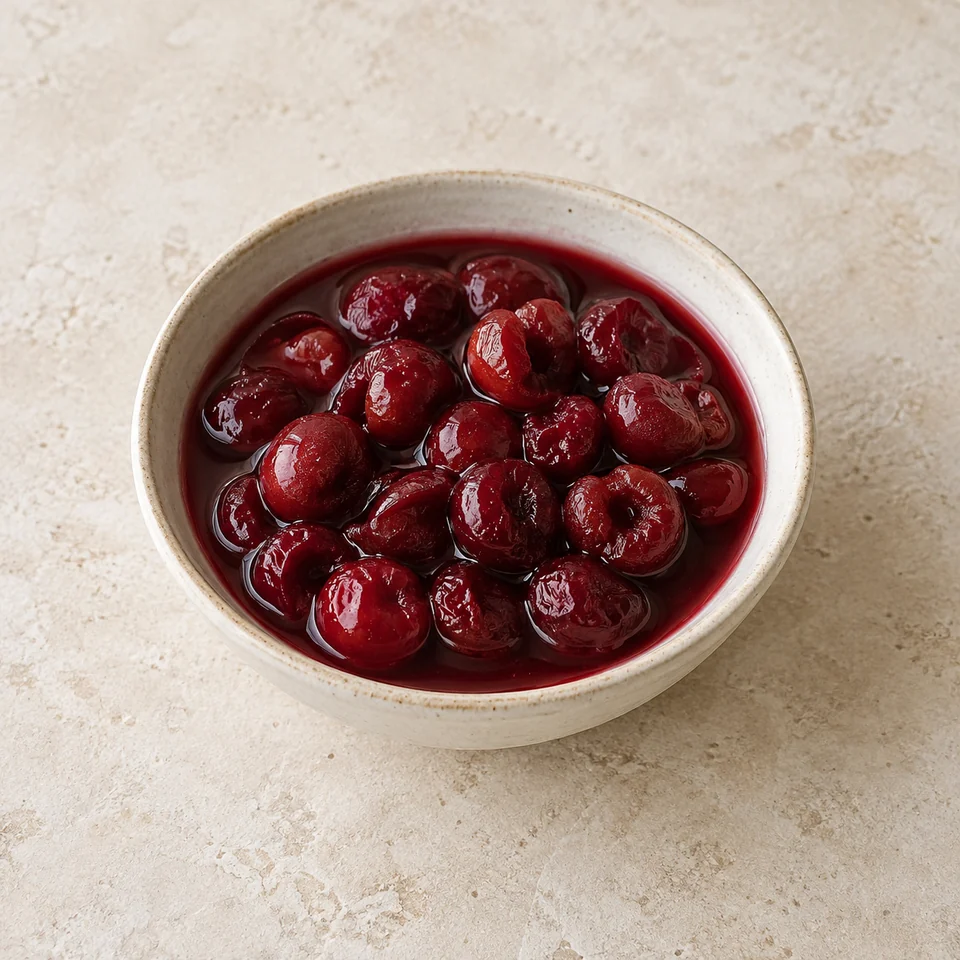 Cherries, stewed without sugar — ai-generated illustration