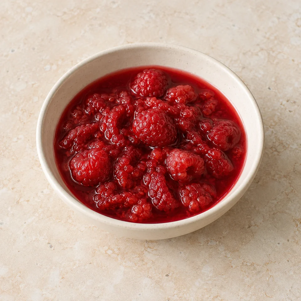 Raspberries, stewed without sugar — ai-generated illustration
