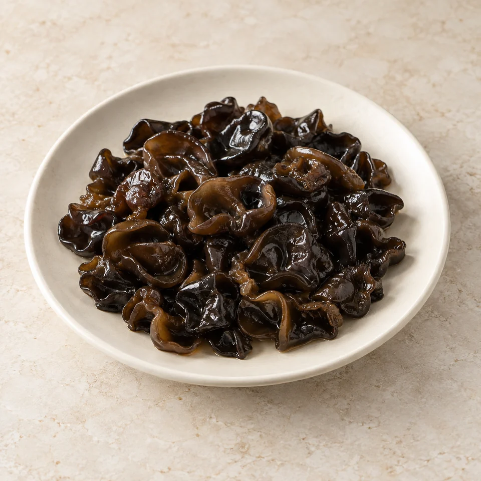 Stir-Fried Black Fungus — ai-generated illustration