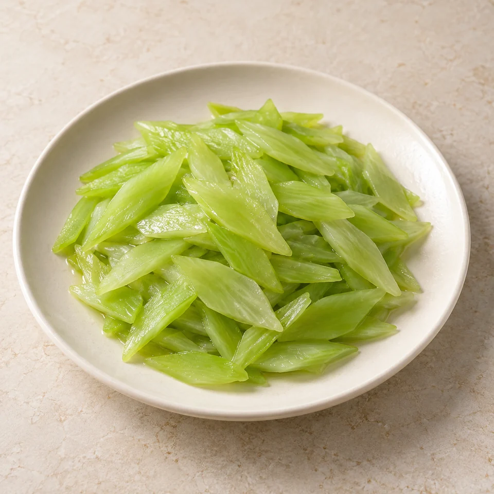 Stir-fried Celery Lettuce (Wosun) — ai-generated illustration