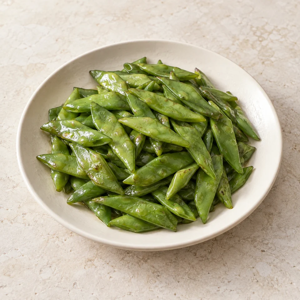 Stir-Fried Flat Beans — ai-generated illustration