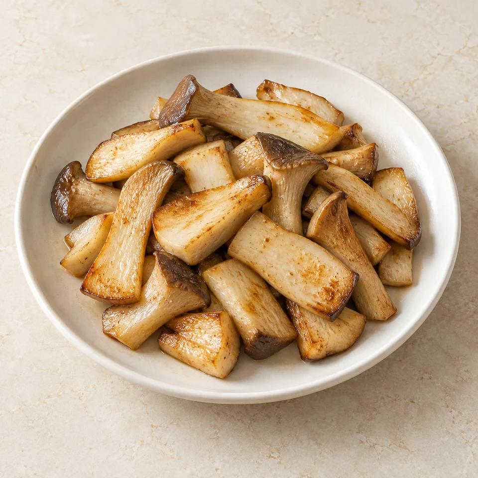 Stir-Fried King Oyster Mushrooms — ai-generated illustration