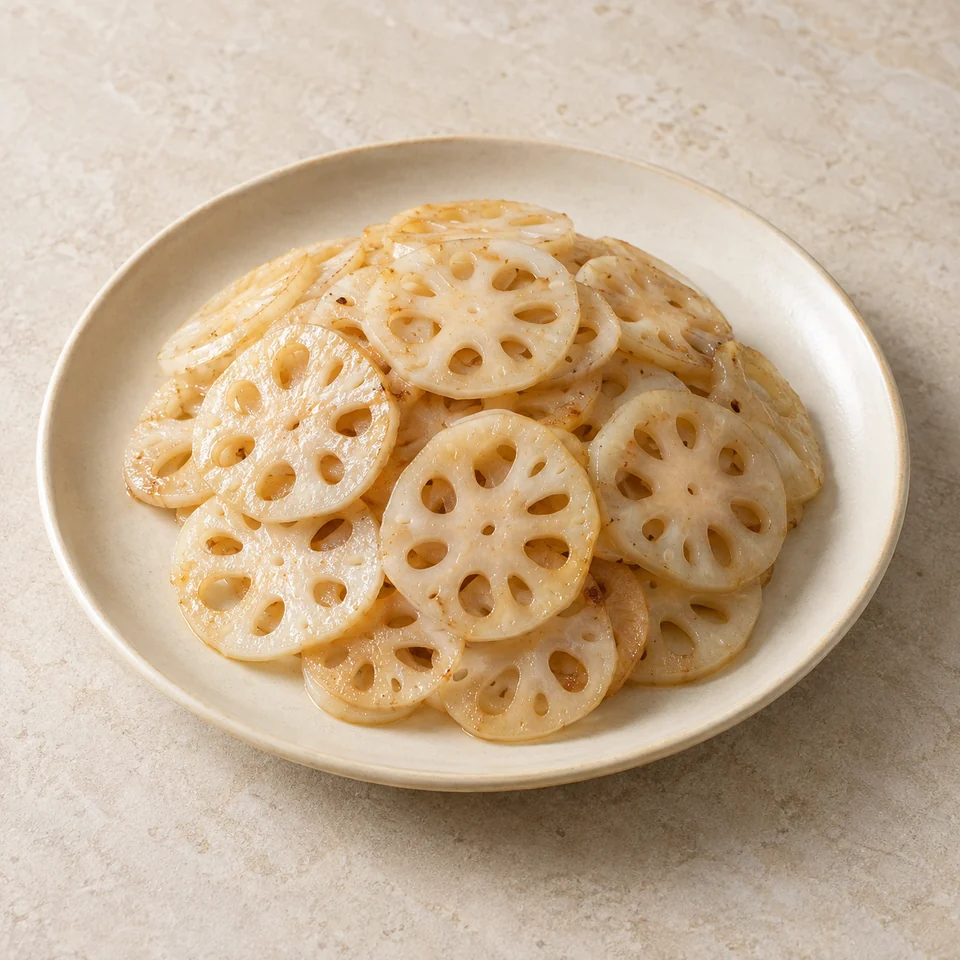 Stir-Fried Lotus Root Slices — ai-generated illustration