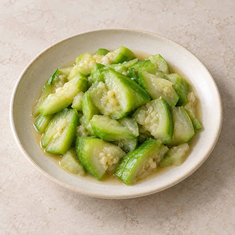 Stir-Fried Luffa — ai-generated illustration