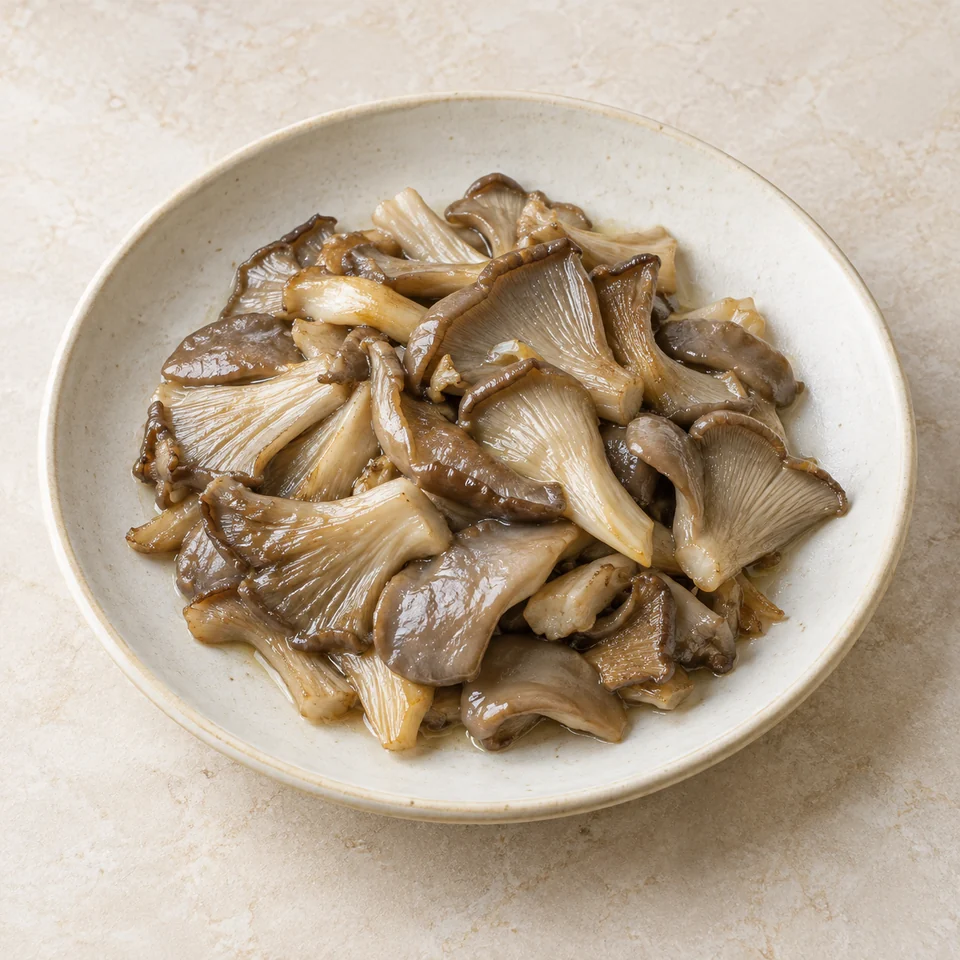 Stir-Fried Oyster Mushrooms — ai-generated illustration