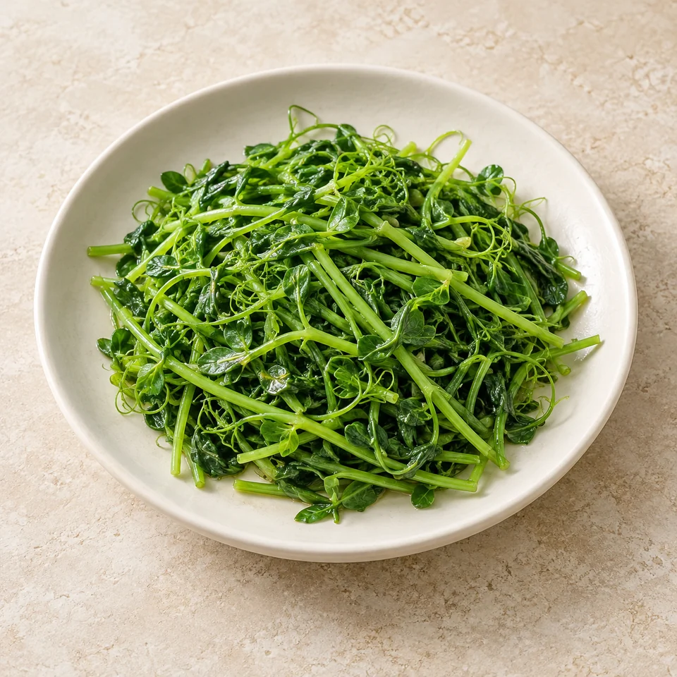 Stir-fried Pea Shoots — ai-generated illustration