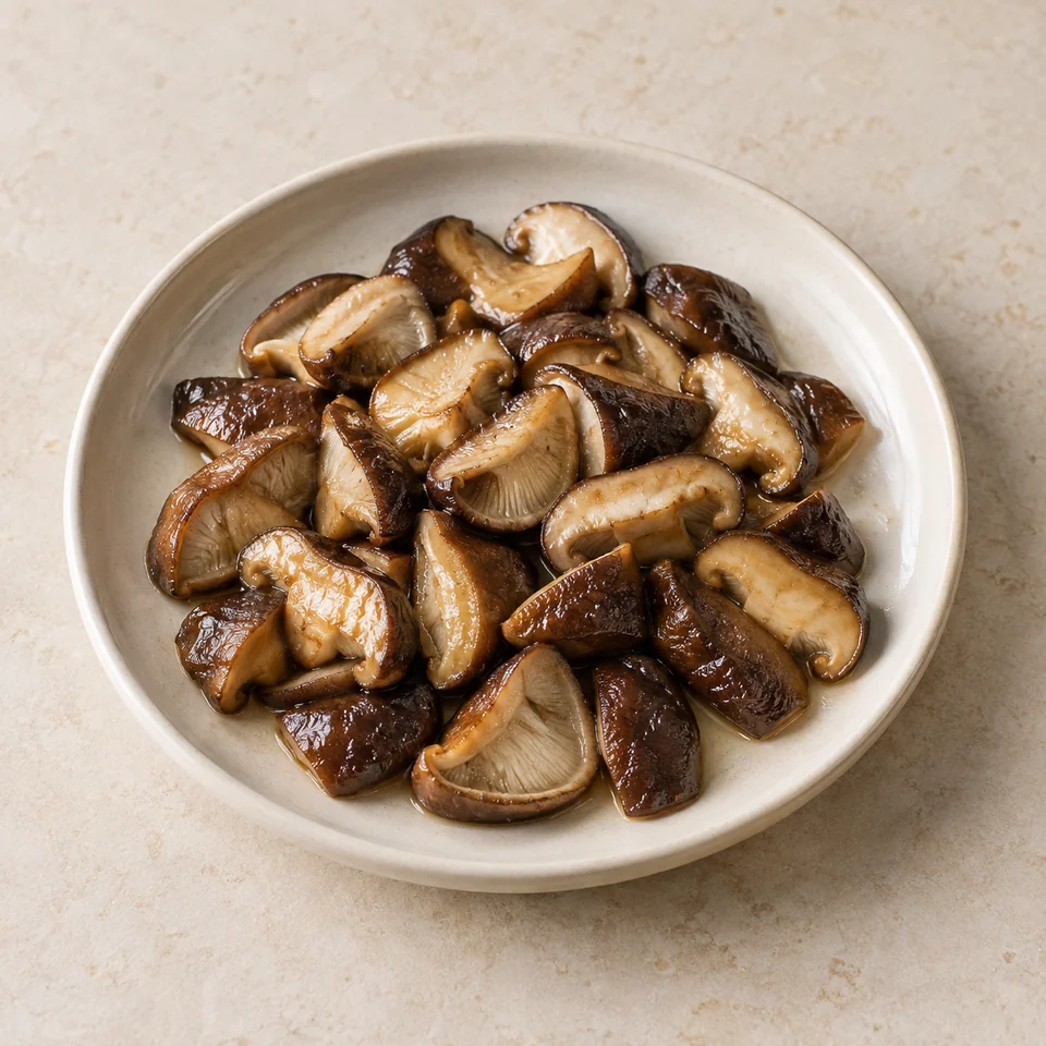 Stir-Fried Shiitake Mushrooms — ai-generated illustration