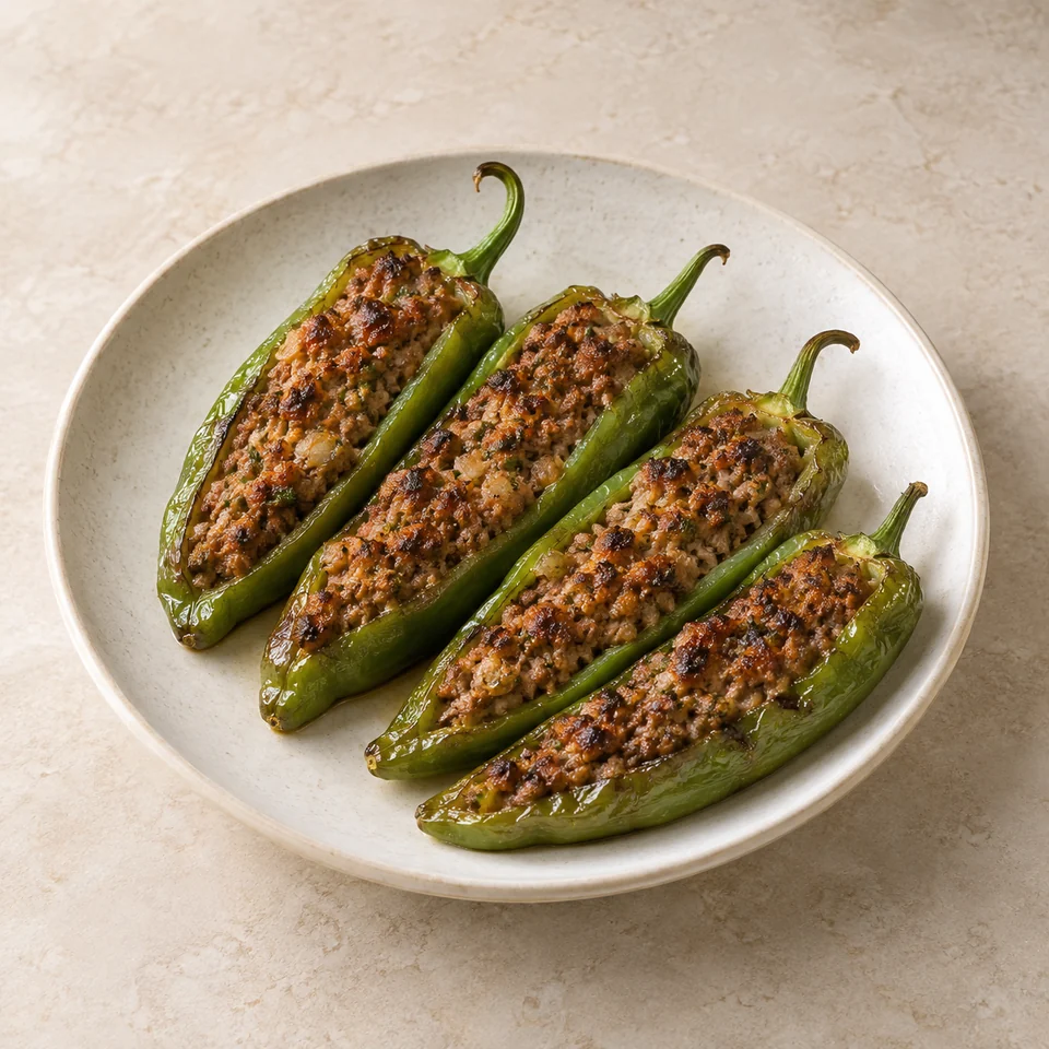 Stuffed Green Pepper — ai-generated illustration