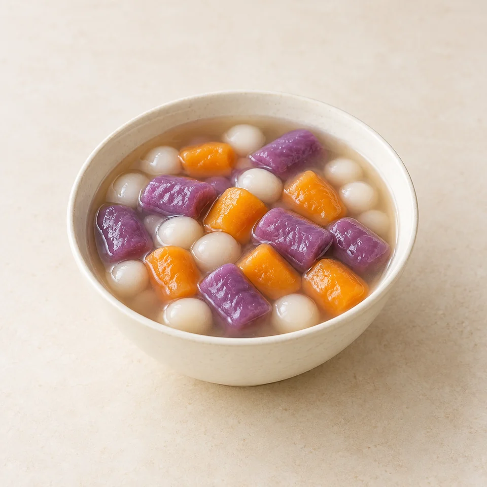 Taro Dumpling Sweet Soup — ai-generated illustration