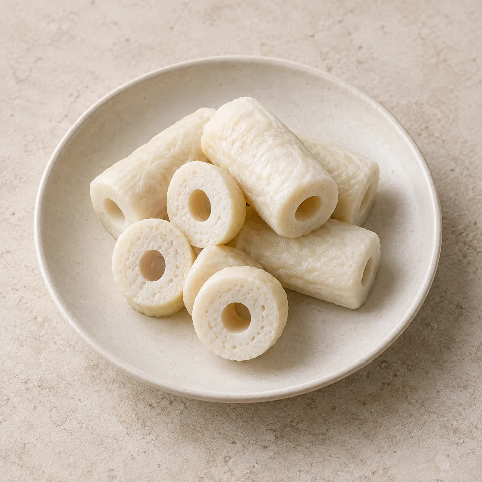 Tofu chikuwa, steamed — ai-generated illustration
