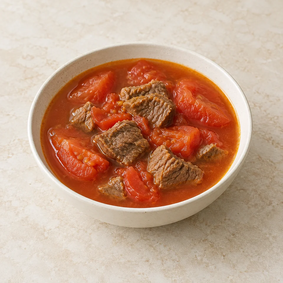 Tomato and Beef Soup — ai-generated illustration