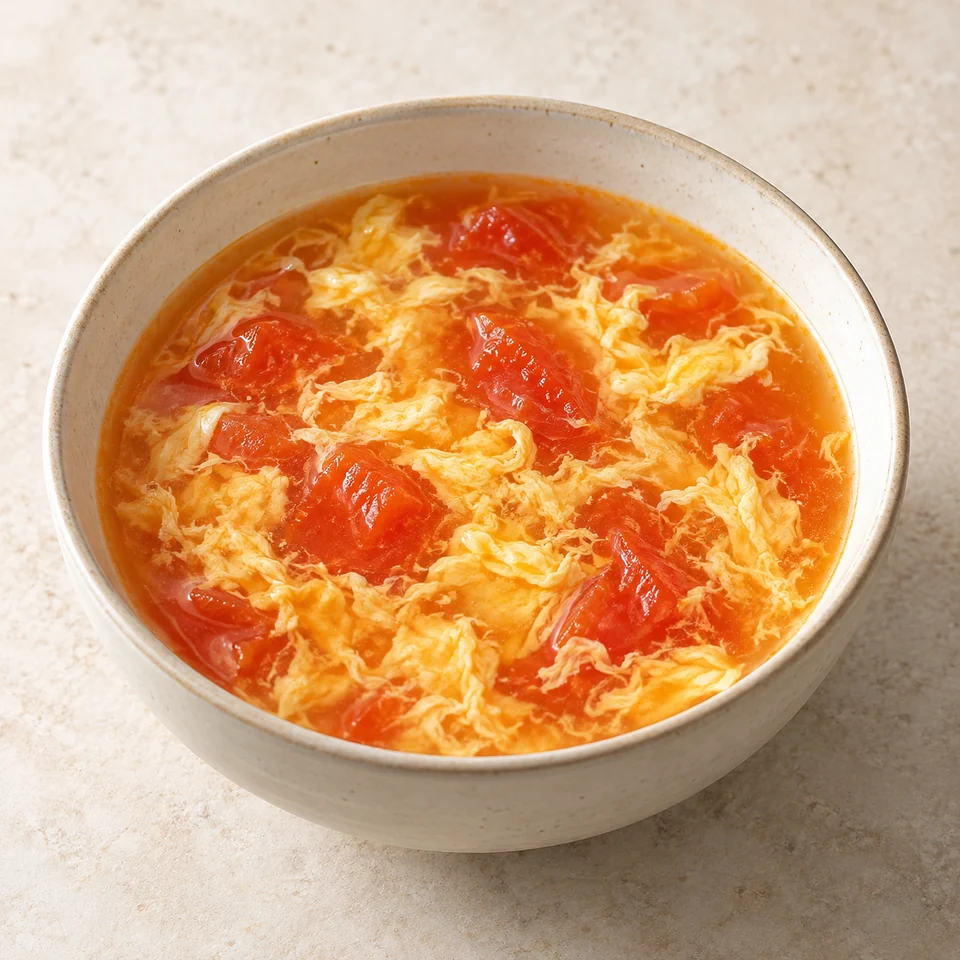 Tomato Egg Drop Soup — ai-generated illustration