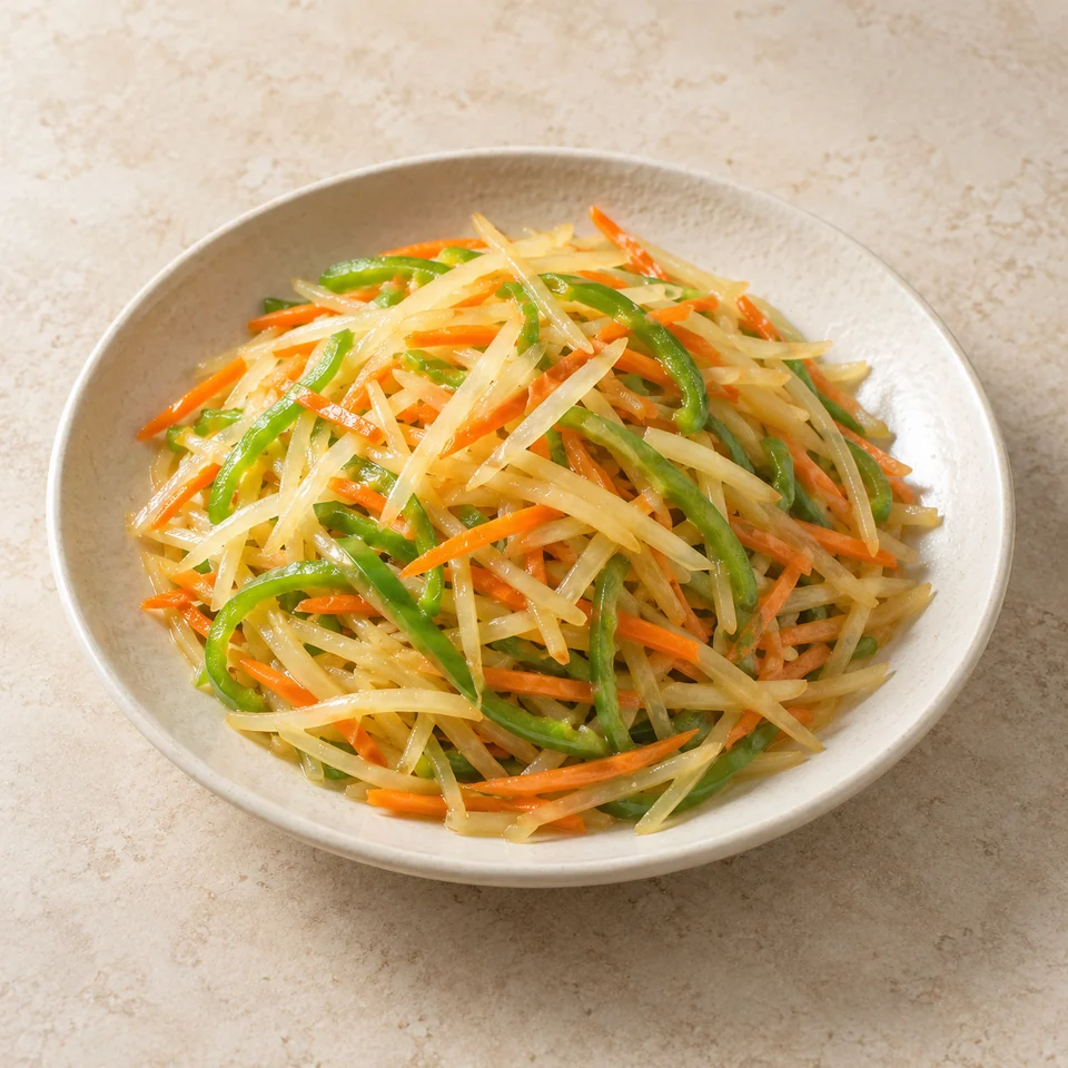 Three-shred Stir-fry (vegetarian) — ai-generated illustration
