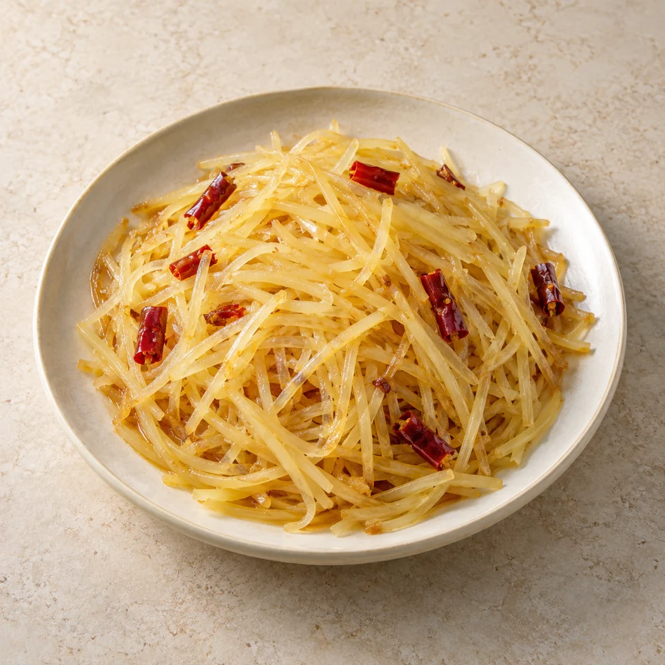 Vinegar-stirred Shredded Potatoes — ai-generated illustration