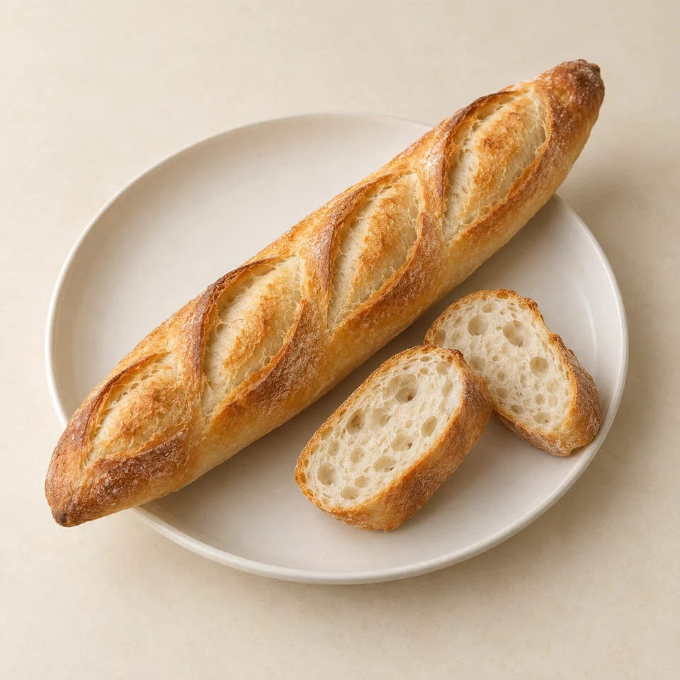 Bread, white, French stick — ai-generated illustration