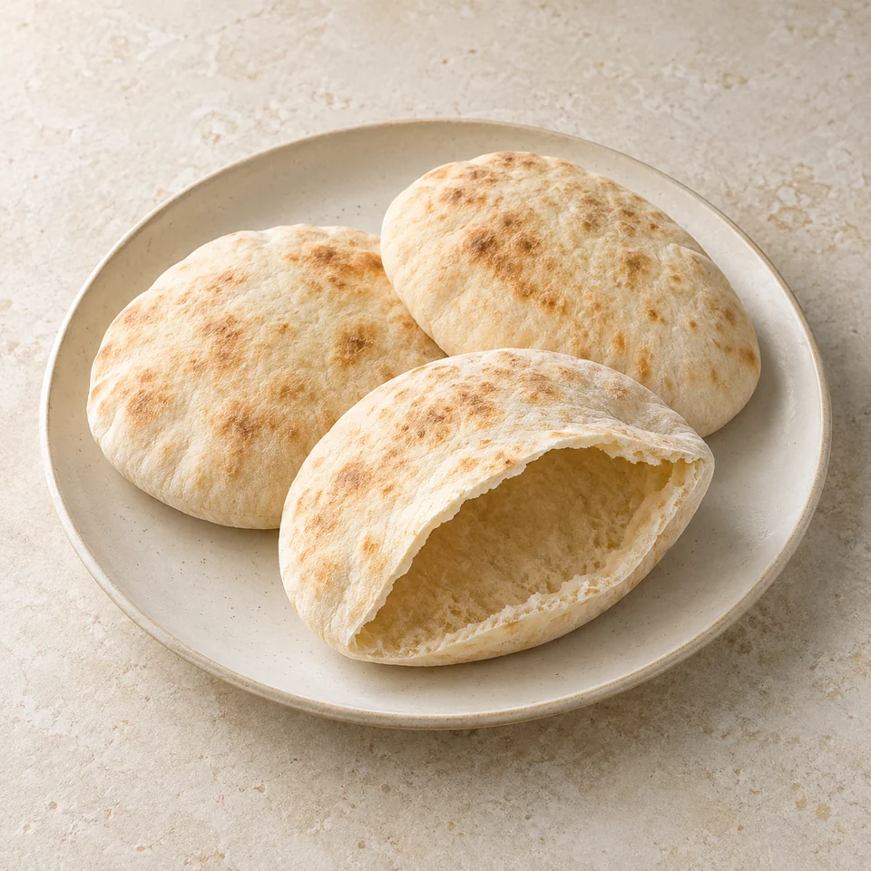 Bread, pitta, white — ai-generated illustration