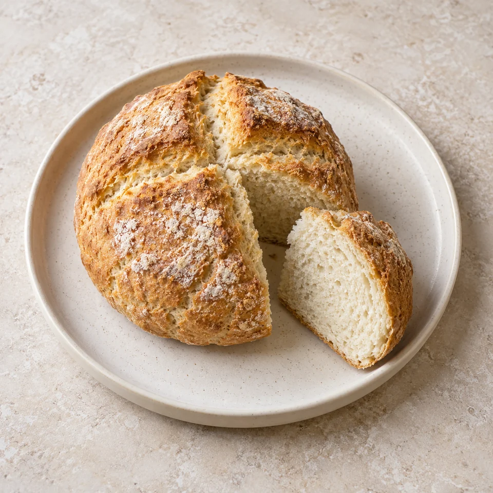 Bread, soda, made with white flour, homemade — ai-generated illustration