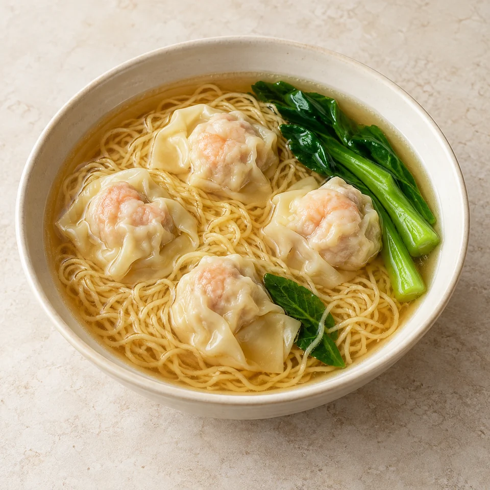 Wonton Noodle Soup — ai-generated illustration