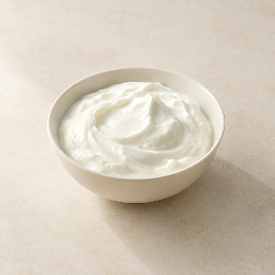 Yogurt, Greek style, plain — ai-generated illustration